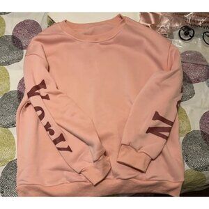 Casual Alphabet Print Crew Neck Sweatshirt - Loose Fit, Soft Knit